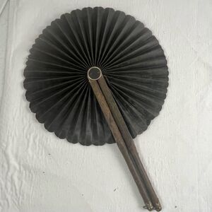 Victorian Mourning Fan Fans Lot of 3 colorful Black Red Gothic handheld
